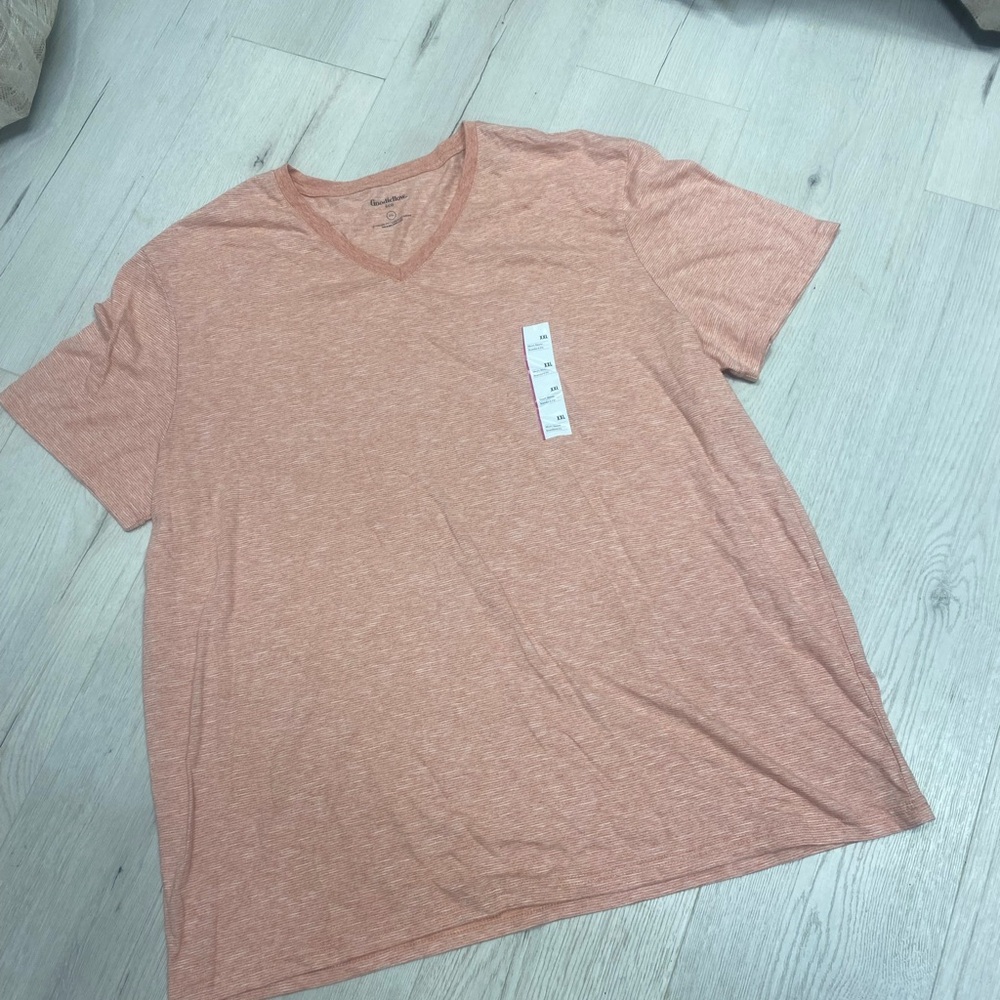 Goodfellow & Co Men's Heathered Peach V-Neck Short Sleeve Tee